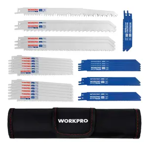 WORKPRO 32-Pack Reciprocating Saw Blade Set - Metal/Woodcutting Saw Blades, Pruner Saw Blades with Organizer Pouch