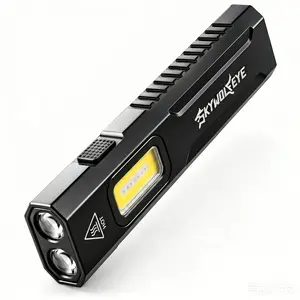1PC Mini Rechargeable Flashlight with UV Light & Magnetic Clip, 1500 Lumen Super Bright Small Pocket Flashlight, 9 Light Modes, Perfect EDC Gear Gift for Men, Camping, Dog Walking