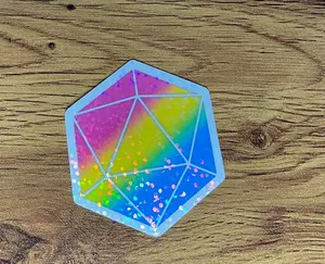Pansexual Pride Flag D20 Sticker