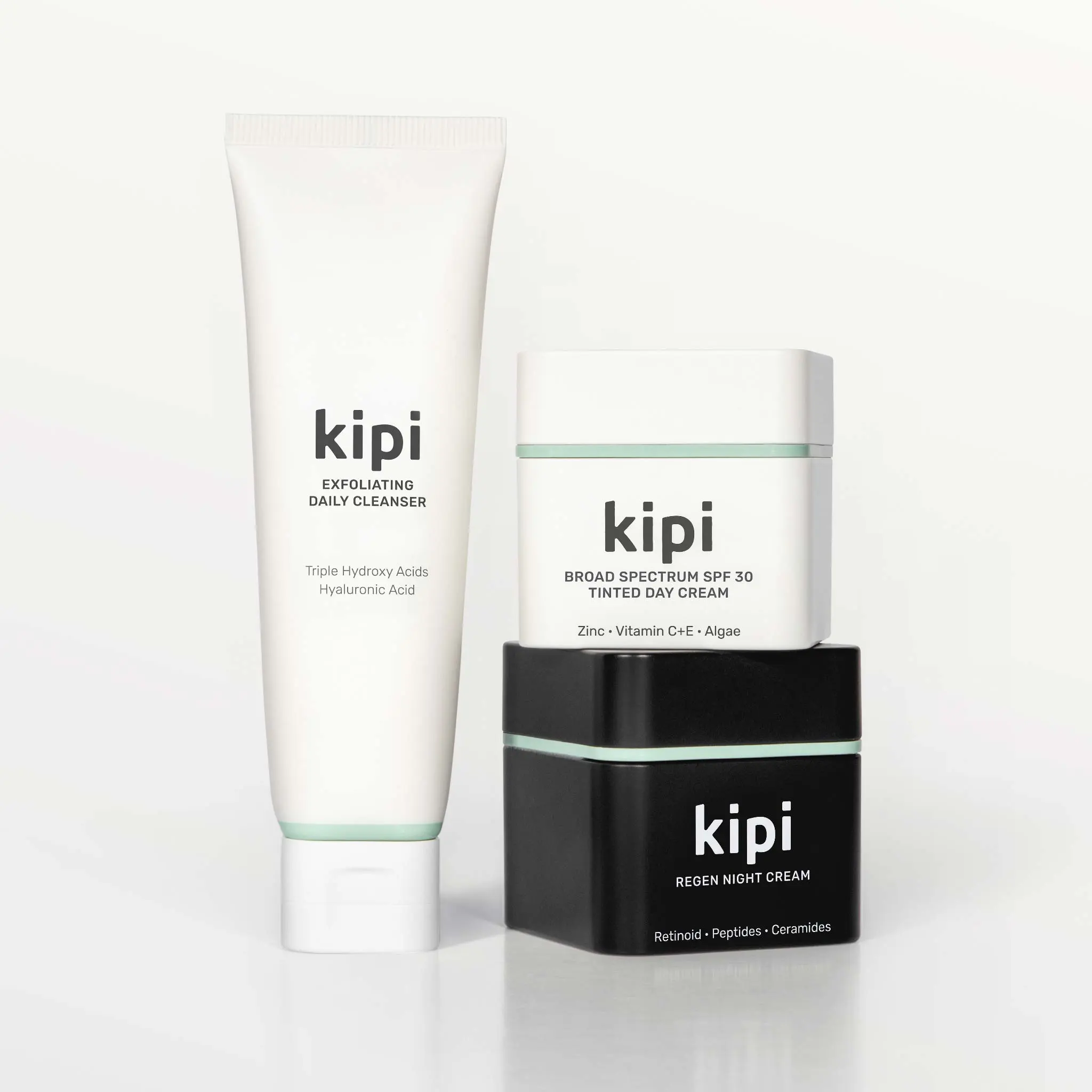 The Complete Routine: Exfoliating Daily Cleanser, SPF Tinted Day Cream & Regen Night Cream
