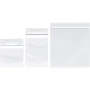 500 Pack 2 Mil Clear Plastic Reclosable Bags, 3 Assorted Sizes, 2x2 2x3 5x5 Inch Clear Durable Plastic Resealable Zipper Baggies for , Beads, ,Snack, Storage, Shipping & Packaging