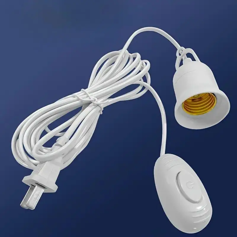 Hanging Light Socket, Hanging Lamp Socket for E26/E27 Base Bulbs, Light Cord Kit with On/Off Switch (Bulb Not Included)