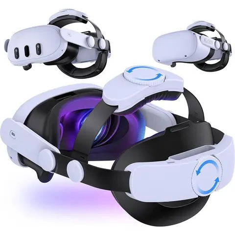 ESYWEN Comfort Foam Wearable Gaming Head Strap for Oculus Quest 3/Oculus Quest 2 VR Devices, Durable Lightweight Elite Strap with Double Adjust Knob, 360° Adjustment, Enhanced Support, Balance & Immersive Comfort