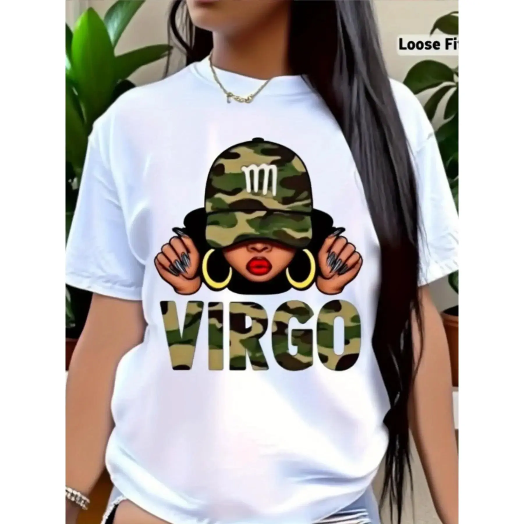 Virgo Graphic Shirts for Women, Casual shortsleeve Round Neck T-Shirt in Soft Stretchy Fabric, Comfortable All-Season Fashion Top, Tshirt, Women's Clothes