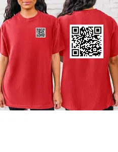 QR Code “Show Me That A**” Printed Comfort Colors T-Shirt, Funny QR Code Tee, Men and Women Shirt