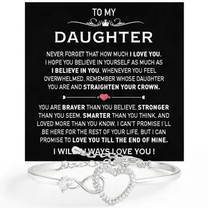To My Daughter Gift, Jewelry to Daughter, Bracelet For Her, For Graduation Christmas Birthday Present Ideas From Mom and Dad, Unique Gift for Daughter