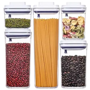 Juvenixs Airtight BPA Free Plastic Kitchen Fridge Refrigerator Organizer Cabinet Freezer Pantry Storage Container Bins and Boxes with Lid Utensils