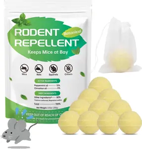 10 Packs Peppermint Oil Rodent Repellent to Repel Mice and Rats Mint Mice Repellent for Indoor & Outdoor to Get Rid of Mouse Rat Pest Squirrel Spider for Attic Garage RV House Light