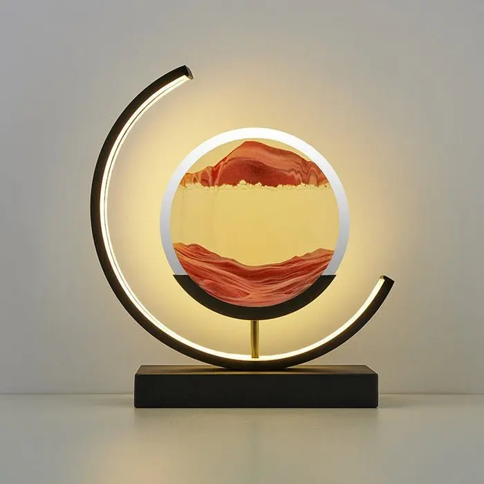 Sandscape of Time Hourglass Lamp - Moving Sand Art Light