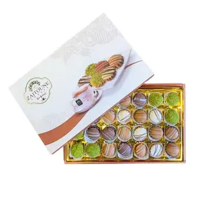 Zaitoune Royal Petit Four – 350g | 3 Flavors: Mix Chocolate & Pistachio, Lotus & Bounty, Chocolate & Nescafe | Premium Chocolate-Covered Biscuits | Handmade in Turkey | Baked Cookies Dessert Snacks