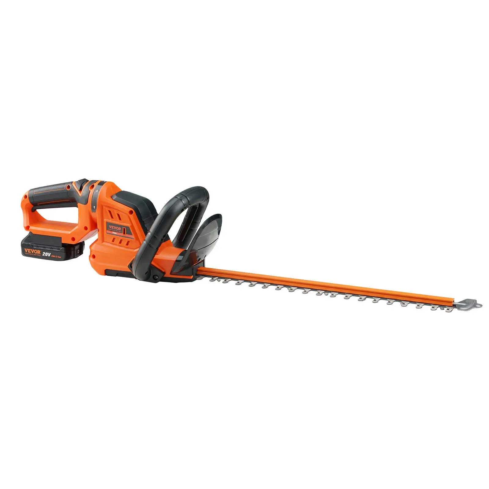 VEVOR 20V Cordless Hedge Trimmer, 18 inch Double-edged Steel Blade, Hedge Trimmer Kit 20V Battery, Fast Charger, and Blade Cover Included, 180° Rotati