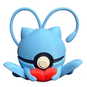 Shiny Mew Valentines Poke Ball - Inspired 3D Printed Collectible