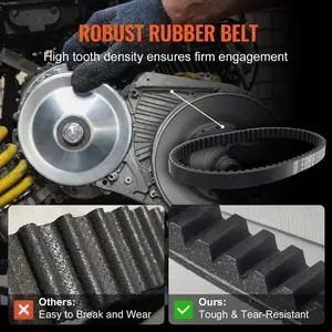 VEVOR Drive Clutch, 2-8HP Engine, 2000 RPM High-Strength Drive Clutch with Asymmetric Designed Wheels Robust Rubber Belt, Sturdy Durable Clutch with Full Accessories, Fit for Various Engines