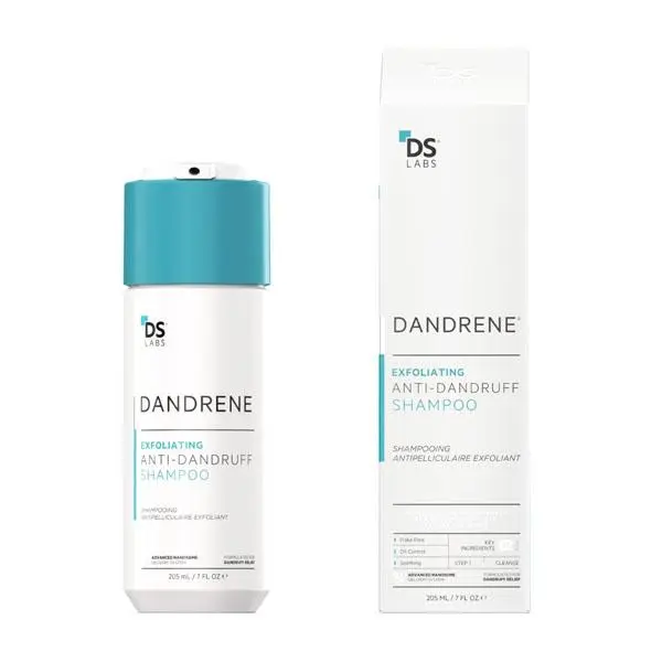 🔥 BEST SELLER | DS Labs Dandrene Dandruff Shampoo, 205mL - for Flaky, Itchy Scalp, Exfoliating Shampoo for Dry Scalp, Seborrheic Dermatitis & Scalp Psoriasis, Color Safe, Sulfate Free, With Nanosome Technology