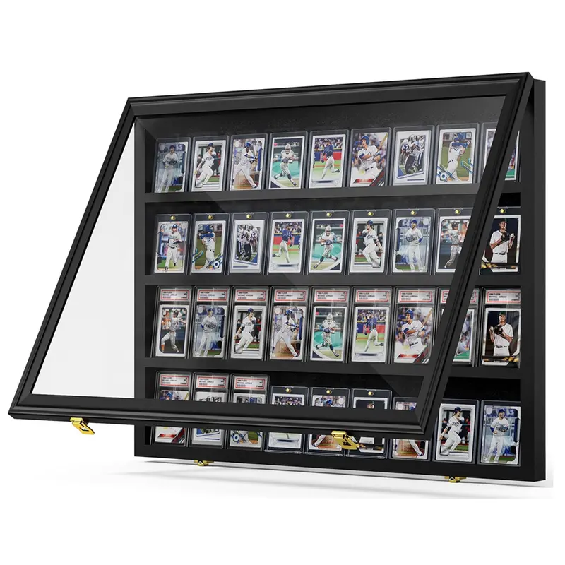 35 Graded Sports Card Display Frame -Baseball Card Display Case Lockable - Trading Card Collector Wall Display Holder for Basketball Football Hockey Cards, UV Protection Acrylic, Gold Locks - TikTok Shop 35 Graded Sports Card Display Frame -Baseball Card Display Case Lockable - Trading Card Collector Wall Display Holder for Basketball Football Hockey Cards, UV Protection Acrylic, Gold Locks - TikTok Shop