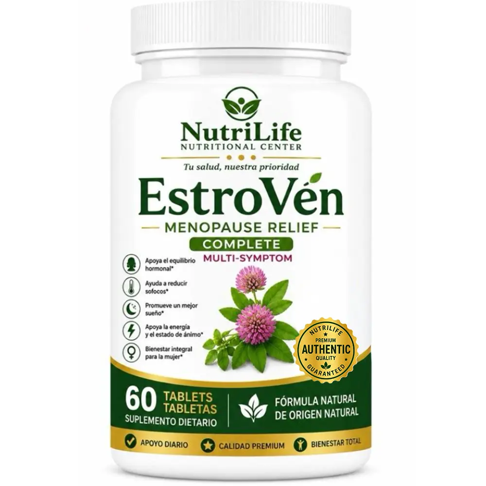 EstroVen Menopause Relief Complete | 60 Tablets | Women’s Wellness Support | Suplemento Dietario