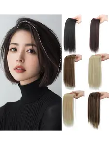 Invisible Realistic Hair Root Patch, Lightweight Unnoticeable Hair Extension Pad, Synthetic Hair Topper, Volume Enhancer for Natural Look, Top Hairline Repair