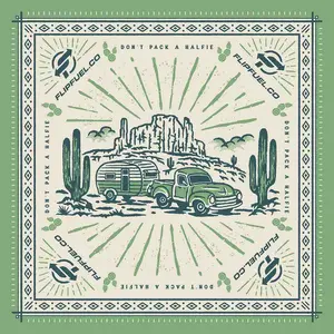 FlipFuel® Arizona Cactus Bandana - Green