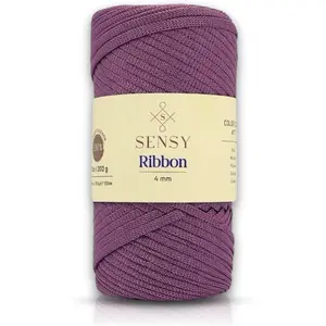 Premium 4mm - 109 Yards 100% Polypropylene Macrame Ribbon, Crochet Bag Cord, Thread for Knitter (Plum)