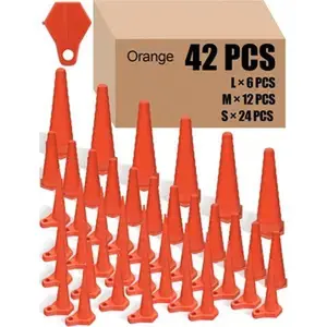 42 count Hydraulic Oil Service Plugs Large Medium Small Sizes Multi Pack Rubber Universal Industrial Hydraulic Hose Plugs for Oil Pipes, Hose, Irrigation, 3 Sizes(Orange)
