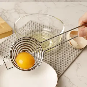1pc Stainless Steel Egg Yolk Separator - High-Quality Easy Tool for Separating Egg Whites And Yolks with Perfect Filtering Function - User-Friendly Kitchen Gadget