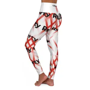 Trendy High Waisted sports Leggings - Liberty Rex Design for Activewear Enthusiasts