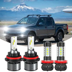 For 2005 2006 2007 2008 2009 2010 2011 2012 2013 2014 2015 2016 2017 2018 2019 Cars Accessories Nissan Frontier - LED Headlight Hi/Low Beam + Fog Light Bulbs