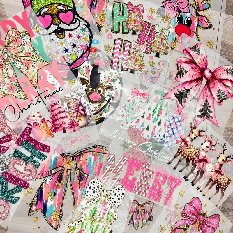 PINK PREPPY CHRISTMAS MYSTERY DTF BUNDLE