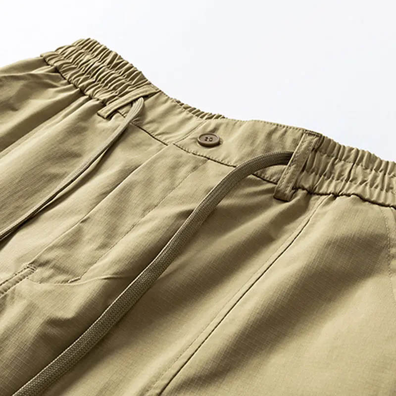 Clean Gent men&rsquo;s casual cargo shorts with zippered pockets and a buttoned placket&mdash;ideal for outdoor hiking, summer leisure, work, golf, and outdoor fun.