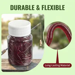 100pcs Bottle-Pack Realistic Earthworms & Insects, Lifelike Fish Food for Goldfish, Freshwater Aquarium Accessories, Enhance Feeding