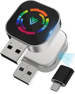 Wireless Carplay Adapter, 2026 Upgrade Mini Carplay for Apple iPhone & Android Auto Wireless Adapter, for Cars with Built-in Wired Apple Carplay Play and Plug, Stable Control & No Delay