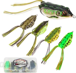 Soft Frog Lures, Topwater Swimbaits for Bass Fishing, Realistic PVC Design, Weedless Hooks,  for Freshwater & Saltwater, Effective Fishing Lures for Pike & Snakehead