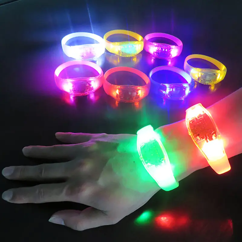 LED Music & Sound Activated Glow Bracelets (50-500PCS) - Festive Party Supplies for Concert, Birthday Events