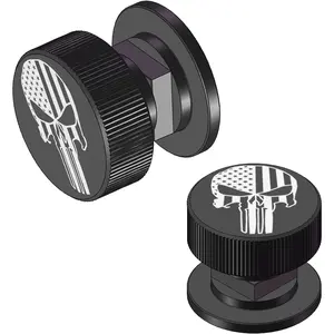 Welding Hood Helmet Pipeliner Fasteners -1Pair USA Flag Black Pattern Aluminum Helmet Pipeliner Headgear Replacement Parts Accessories Screws Flip Hood, Anti-Rust