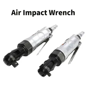 Air Impact Wrench,1/4'' mini pneumatic ratchet wrench 3/8'' right-angle 90-degree wind cannon,  250rpm Air Ratchet Wrench Mini Pneumatic Tool Air Die Grinder Professional Grinding Kit Engraving Polishing Engraving Tool Polishing Machine Carving