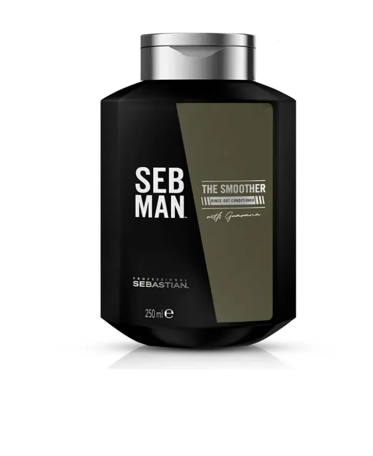 Sebastian Professional Seb Man The Smoother Hydrating Conditioner with Guarana Extract & Pink Pepper, Haircare for Adults with Any Hair Type, Anti-Frizz, Chemical Free, Single