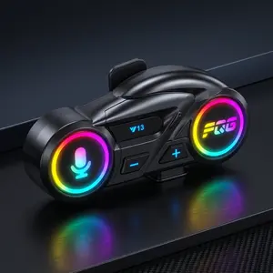 Y13 Motorcycle Bluetooth Headset, Latest BT 6.0 Technology, Split-Mount Helmet Speakers with FM Radio, Dual Phone Connection, IP6 Waterproof, AI Voice Assist for Entry-Level Riders & Daily Commuters