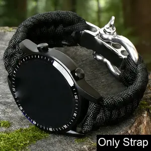 Handmade Braided Umbrella Rope Strap for Samsung Galaxy Watch Series, Huawei Gt 2 3 4 5 Pro, Xiaomi S Series, 20mm 22mm Smartwatch Band