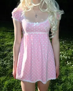 Strawberries and Cream Aurora Babydoll Dress