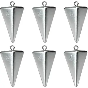 Fishing Weights Assortment 1oz-4oz, Surf Casting Sinkers for Saltwater Beach Fishing, Triangle Anti Roll Strong Hold Lead Weights