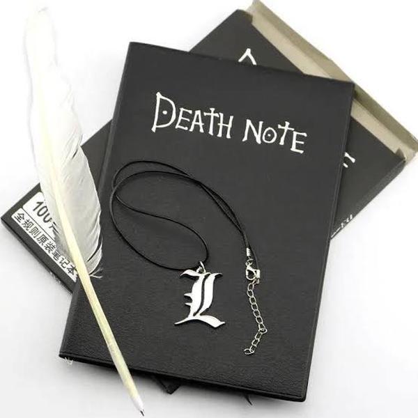 Death Note Notebook + Feather Pen + Necklace
