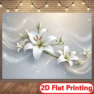 2D Flat Printed Polyester Party Backdrop Banner for Birthday, Wedding & Anniversary