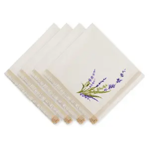 Design Imports Lavender Sprigs Printed Napkin Set of 4