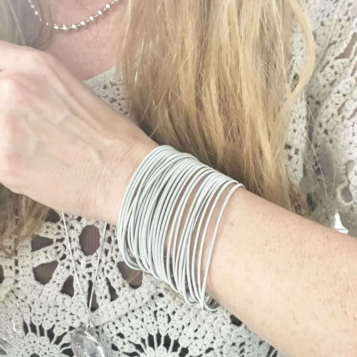 25 Guitar Strings Bracelet made of Carbon Steel Wire