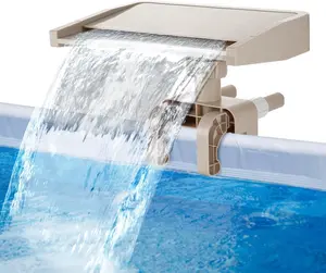 Pool Fountain Waterfall for Above Ground Pools - Adjustable to Fit Various Frames, Waterfall Pool Sprinkler Fountain  Pool Accessories for Cooling & Relaxation, Easy to Install