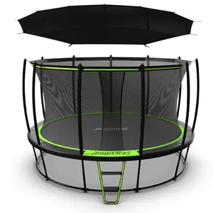 JumpFlex HERO 14' Trampoline Outdoor Activity Set with SMARTSHADE Canopy Cover