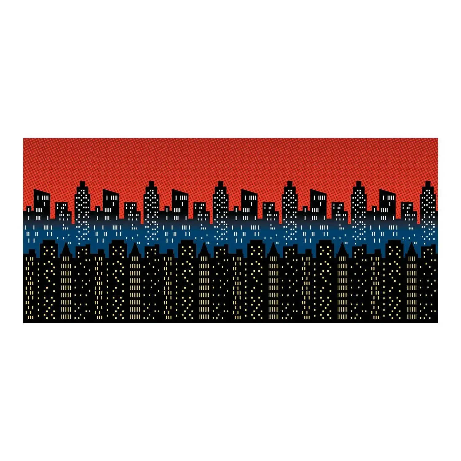 30 Ft. x 8 Ft. Design-A-Room City Scene Plastic Backdrop - 2 Pc.