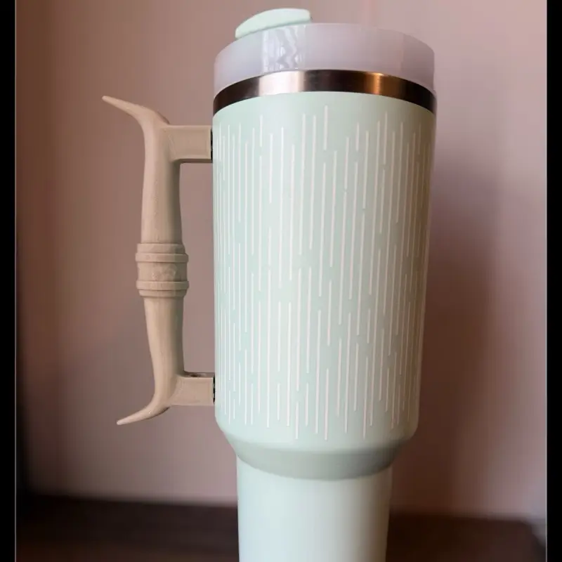 Texas Longhorn Style (Now in Pink!) Custom Handle for 40 oz and 30oz Tumbler Paint or Resin Ready
