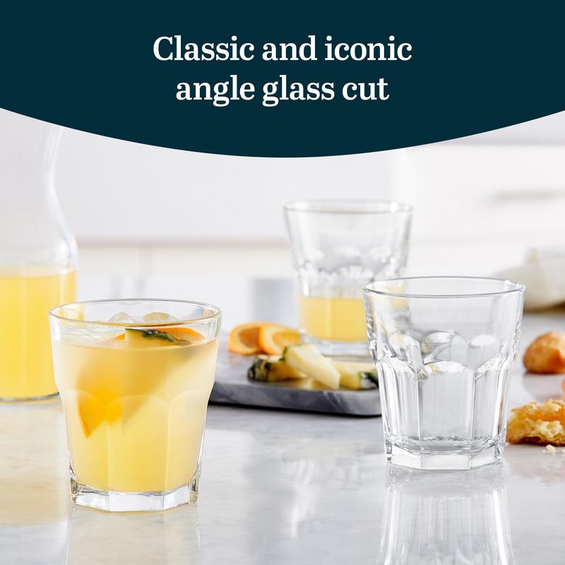 Libbey Gibraltar Rocks Glasses Set, Iconic Glassware Drinking Glasses Set of 12, Stunning, Heavy Duty, Dishwasher Safe Glasses for Everyday Use