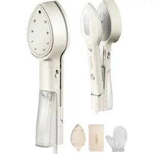 Jack ＆ Rose Travel Steamer Press Iron,110-220v Dual Voltage,6+1 Fabric Settings,No Ironing Board Required, Wrinkle Reduction,Portable Travel Size Steamer,for Global ＆ Europe Traveling